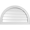 Ekena Millwork Round Top Surface Mount PVC Gable Vent: Functional, w/ 2"W x 1-1/2"P Brickmould Frame, 28"W x 18"H GVPRT28X1802SF - alternate 1